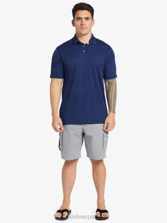 Hommes Quiksilver polo manches courtes waterman water D6PT96 La marine de minuit