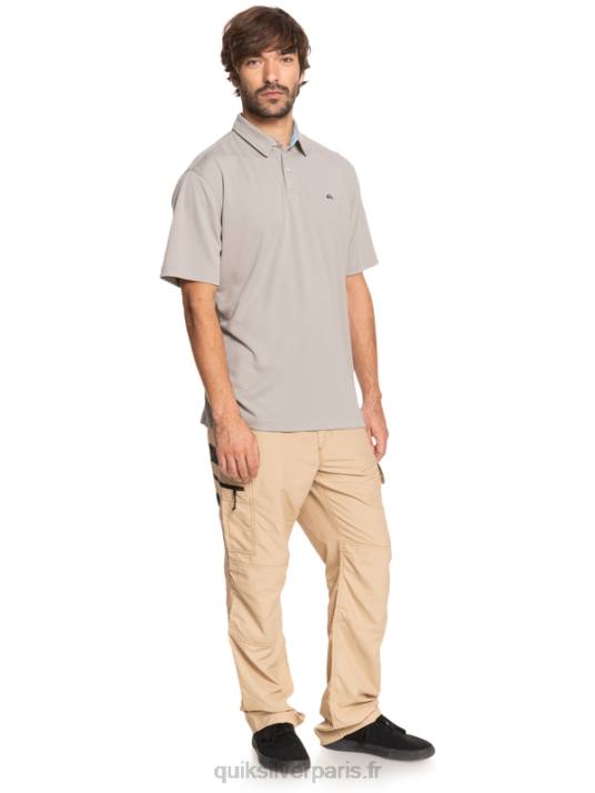 Hommes Quiksilver polo manches courtes waterman water D6PT99 gris silex