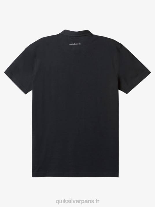 Hommes Quiksilver polo rayé à manches courtes D6PT1624 noir rayélite1