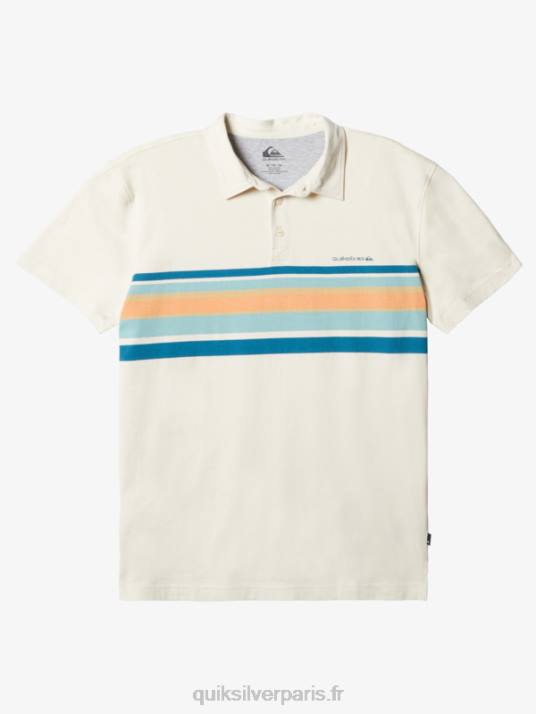 Hommes Quiksilver polo rayé à manches courtes D6PT1625 bouleau rayé lite 1