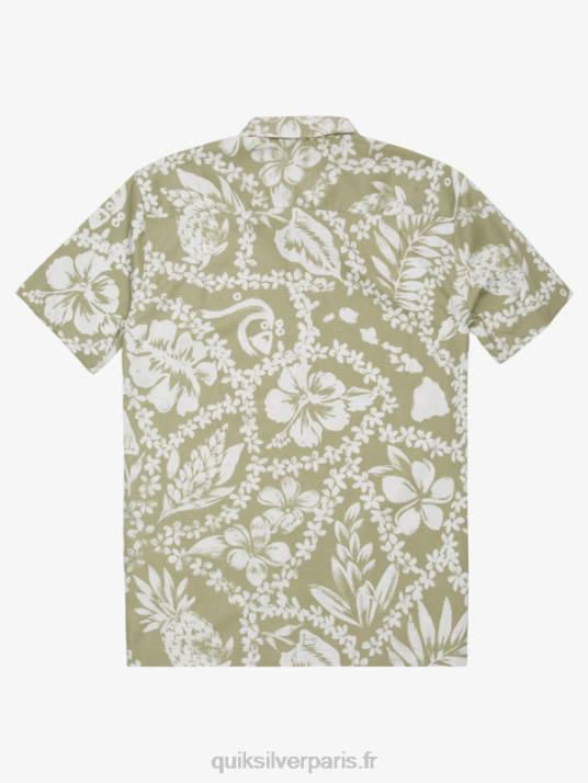 Hommes Quiksilver waterman arrivée lei chemise à manches courtes D6PT1107 lei d\'arrivée de thé