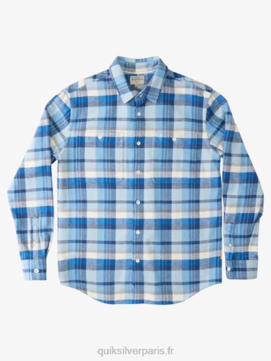 Hommes Quiksilver waterman thunder sets chemise à manches longues en flanelle D6PT1349 orages bleu crépuscule