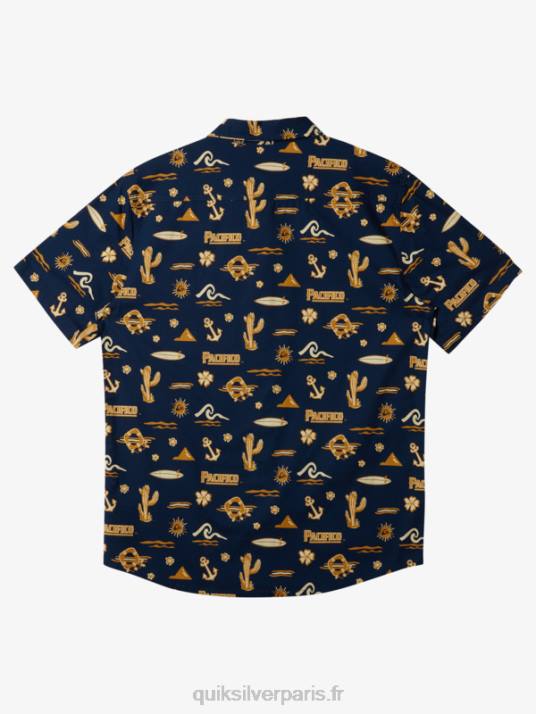 Hommes Quiksilver x Pacifico chemise à manches courtes D6PT15 blazer bleu marine