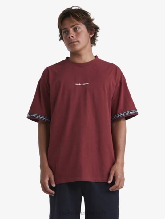 Hommes Quiksilver x Stab t-shirt des années 90 D6PT1864 vin rubis