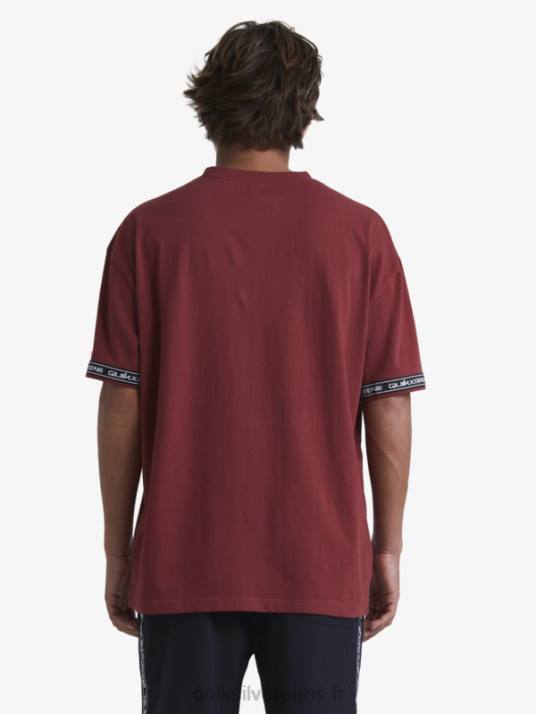 Hommes Quiksilver x Stab t-shirt des années 90 D6PT1864 vin rubis