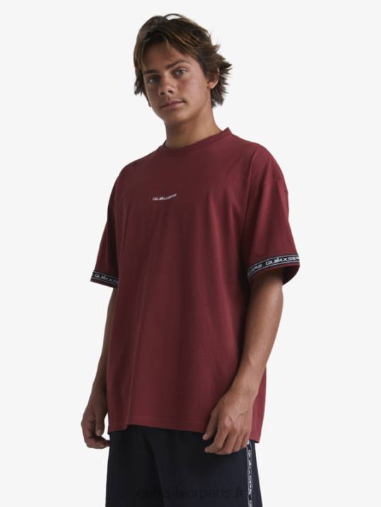 Hommes Quiksilver x Stab t-shirt des années 90 D6PT1864 vin rubis