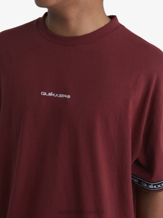Hommes Quiksilver x Stab t-shirt des années 90 D6PT1864 vin rubis