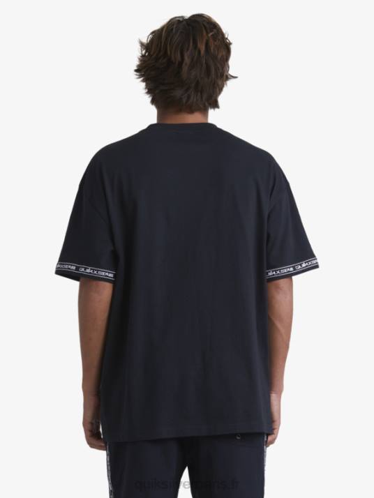 Hommes Quiksilver x Stab t-shirt des années 90 D6PT1865 noir