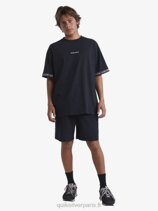Hommes Quiksilver x Stab t-shirt des années 90 D6PT1865 noir