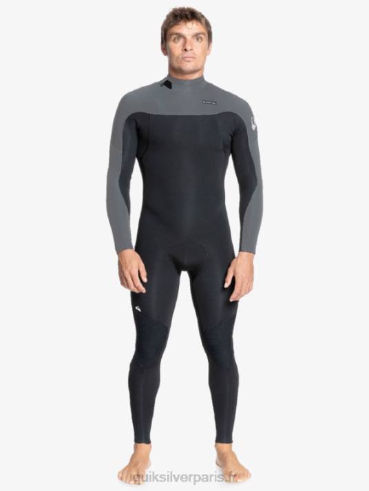 Hommes Quiksilver 4/3 sessions quotidiennes combinaison back-zip D6PT1173 noir/gun métal