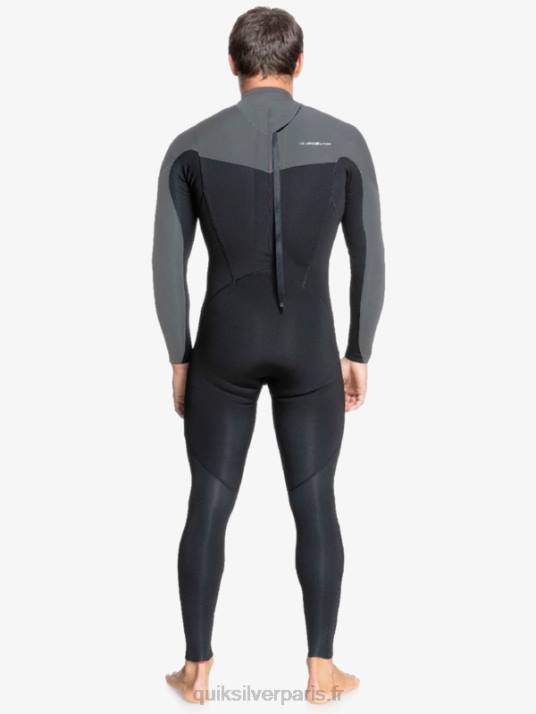 Hommes Quiksilver 4/3 sessions quotidiennes combinaison back-zip D6PT1173 noir/gun métal