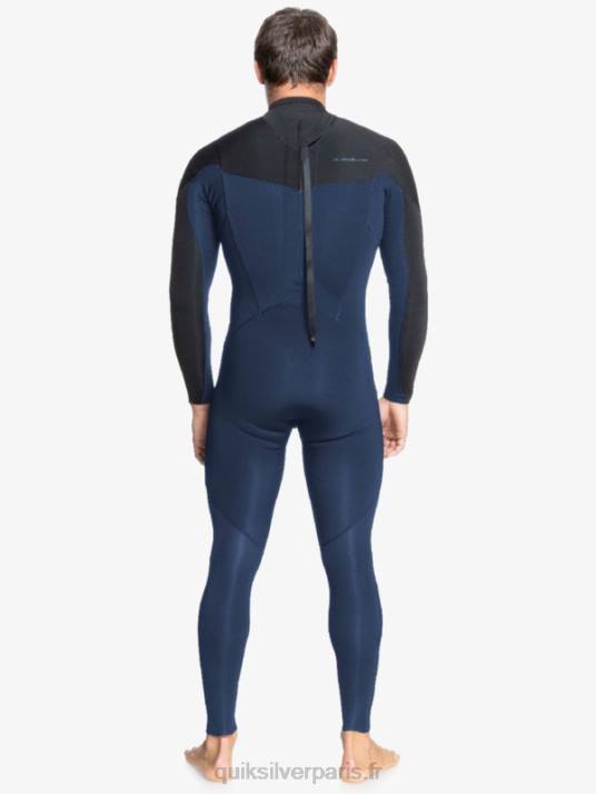 Hommes Quiksilver 4/3 sessions quotidiennes combinaison back-zip D6PT1175 marine foncé/noir