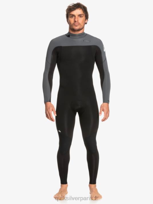 Hommes Quiksilver Combinaison 3/2 séances quotidiennes back-zip D6PT926 noir/gun métal