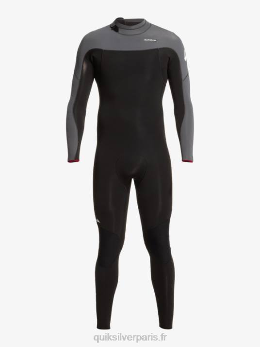 Hommes Quiksilver Combinaison 3/2 séances quotidiennes back-zip D6PT926 noir/gun métal