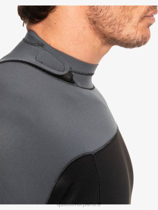 Hommes Quiksilver Combinaison 3/2 séances quotidiennes back-zip D6PT926 noir/gun métal