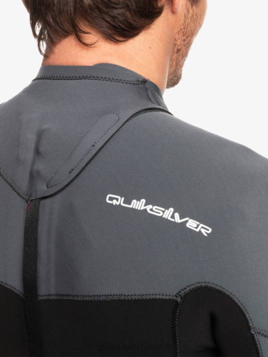 Hommes Quiksilver Combinaison 3/2 séances quotidiennes back-zip D6PT926 noir/gun métal