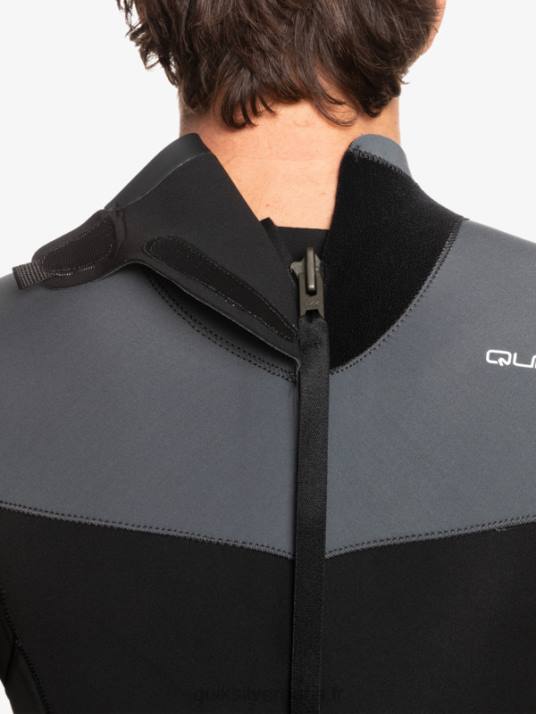 Hommes Quiksilver Combinaison 3/2 séances quotidiennes back-zip D6PT926 noir/gun métal
