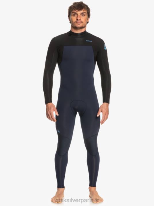 Hommes Quiksilver Combinaison 3/2 séances quotidiennes back-zip D6PT927 marine foncé/noir
