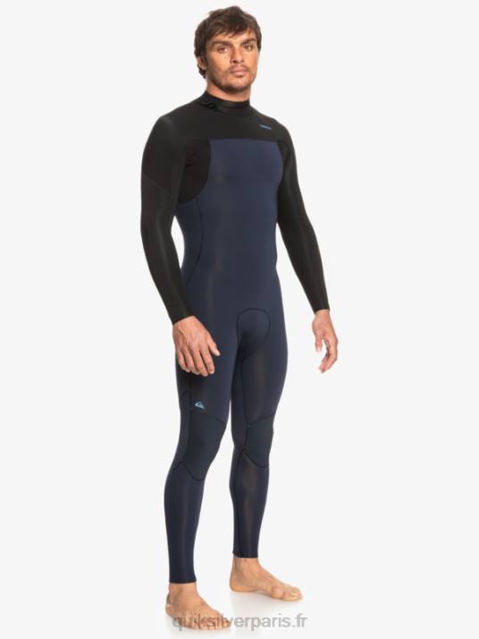 Hommes Quiksilver Combinaison 3/2 séances quotidiennes back-zip D6PT927 marine foncé/noir