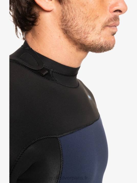 Hommes Quiksilver Combinaison 3/2 séances quotidiennes back-zip D6PT927 marine foncé/noir