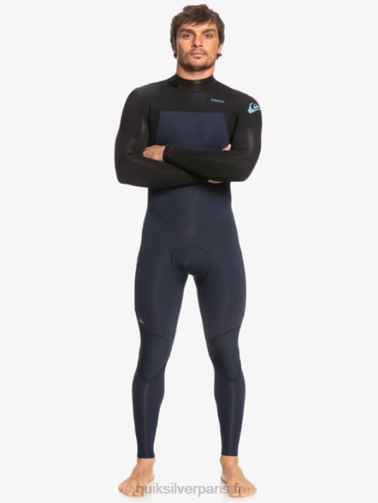 Hommes Quiksilver Combinaison 3/2 séances quotidiennes back-zip D6PT927 marine foncé/noir