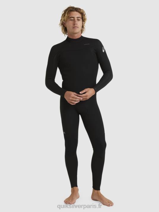 Hommes Quiksilver Combinaison 3/2 séances quotidiennes back-zip D6PT928 noir