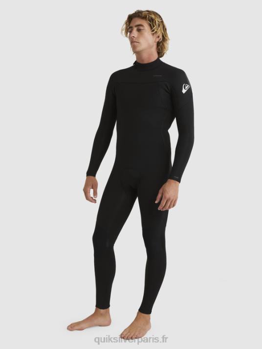 Hommes Quiksilver Combinaison 3/2 séances quotidiennes back-zip D6PT928 noir