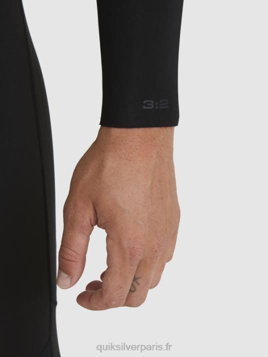 Hommes Quiksilver Combinaison 3/2 séances quotidiennes back-zip D6PT928 noir