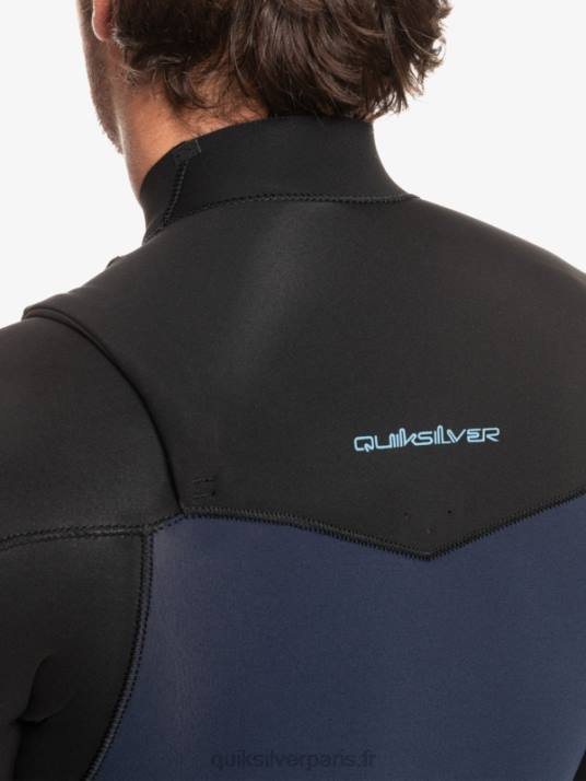 Hommes Quiksilver Combinaison Chest Zip 3/2 sessions quotidiennes D6PT1278 marine foncé/noir