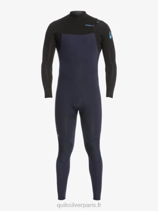 Hommes Quiksilver Combinaison Chest Zip 3/2 sessions quotidiennes D6PT1278 marine foncé/noir