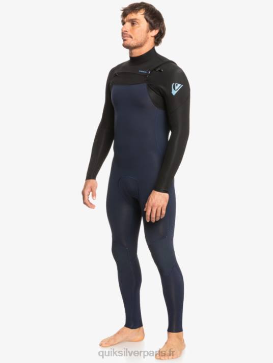 Hommes Quiksilver Combinaison Chest Zip 3/2 sessions quotidiennes D6PT1278 marine foncé/noir