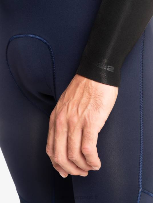 Hommes Quiksilver Combinaison Chest Zip 3/2 sessions quotidiennes D6PT1278 marine foncé/noir