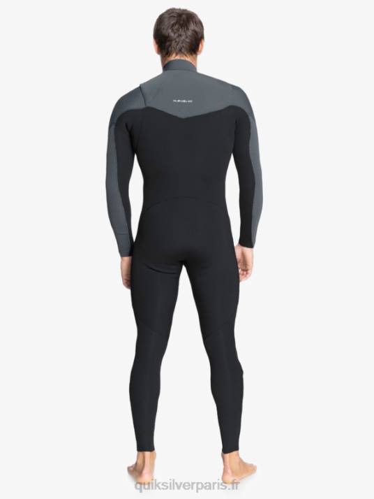 Hommes Quiksilver Combinaison Chest Zip 3/2 sessions quotidiennes D6PT1279 noir/gun métal