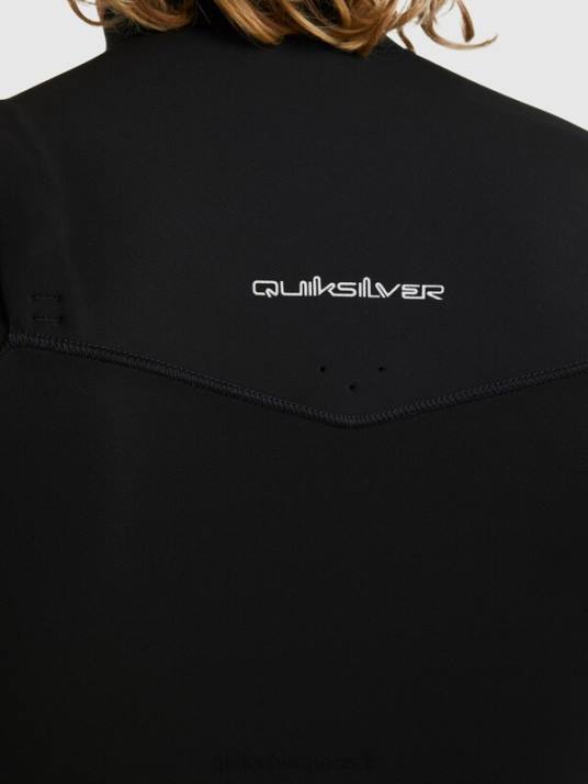 Hommes Quiksilver Combinaison Chest Zip 3/2 sessions quotidiennes D6PT1280 noir