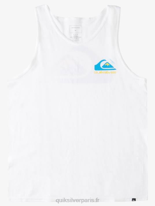 Hommes Quiksilver débardeur à logo D6PT1521 blanc
