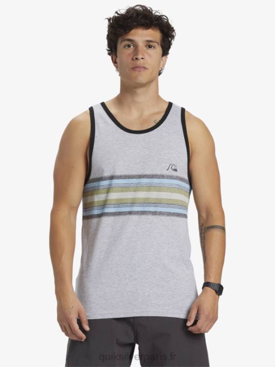 Hommes Quiksilver débardeur à rayures de tous les jours D6PT704 bruyère athlétique
