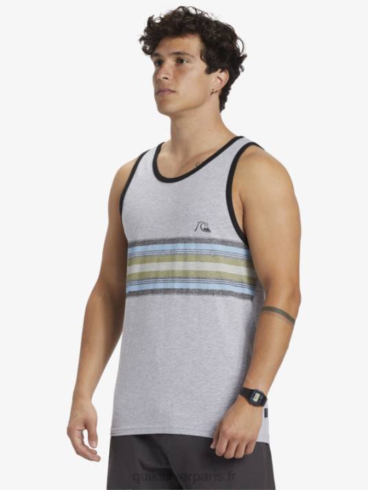 Hommes Quiksilver débardeur à rayures de tous les jours D6PT704 bruyère athlétique