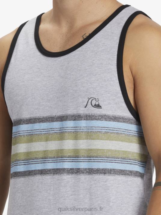 Hommes Quiksilver débardeur à rayures de tous les jours D6PT704 bruyère athlétique