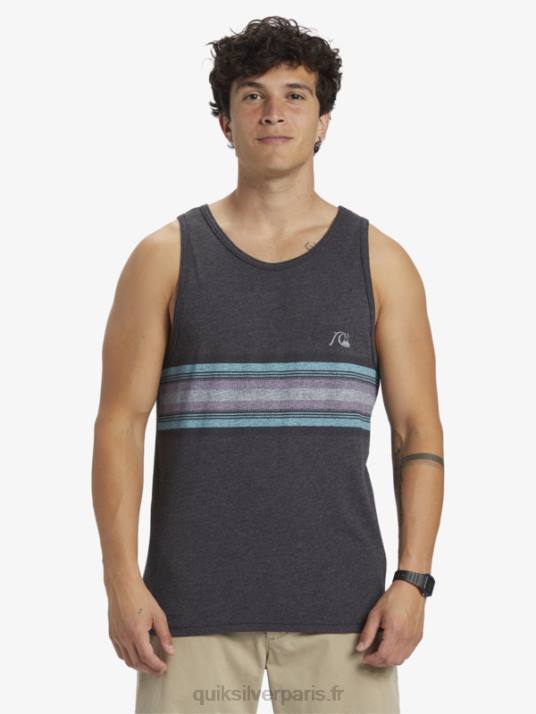 Hommes Quiksilver débardeur à rayures de tous les jours D6PT705 bruyère anthracite