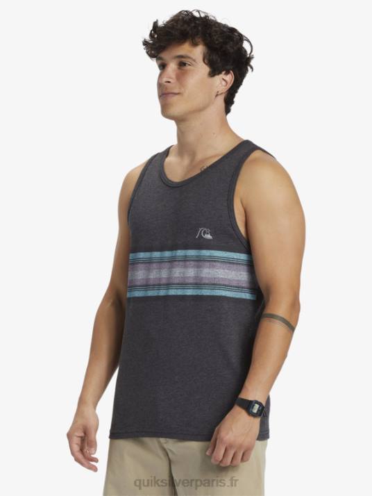 Hommes Quiksilver débardeur à rayures de tous les jours D6PT705 bruyère anthracite