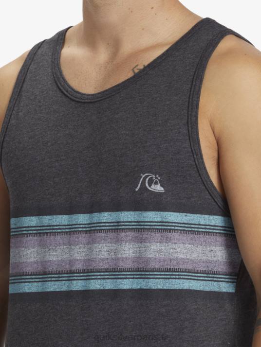 Hommes Quiksilver débardeur à rayures de tous les jours D6PT705 bruyère anthracite