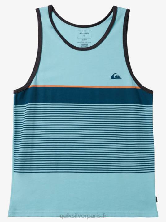 Hommes Quiksilver débardeur à rayures tijuana D6PT455 bleu ange chiné