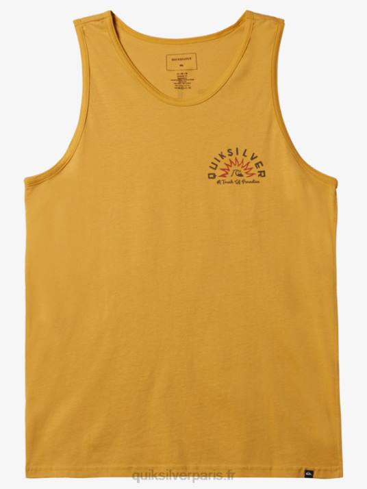 Hommes Quiksilver t-shirt réservoirs de contes d'eau D6PT1363 or brillant