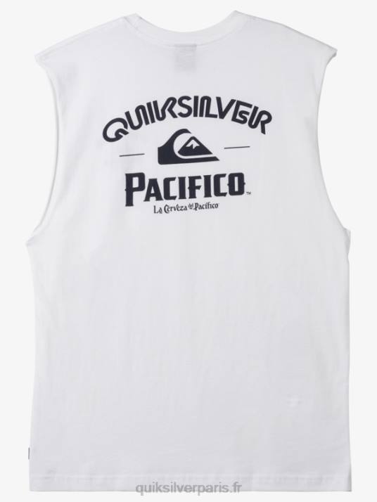 Hommes Quiksilver x Pacifico réservoir de tir droit D6PT3 blanc