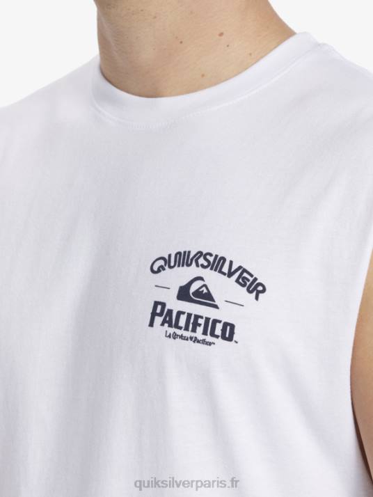Hommes Quiksilver x Pacifico réservoir de tir droit D6PT3 blanc