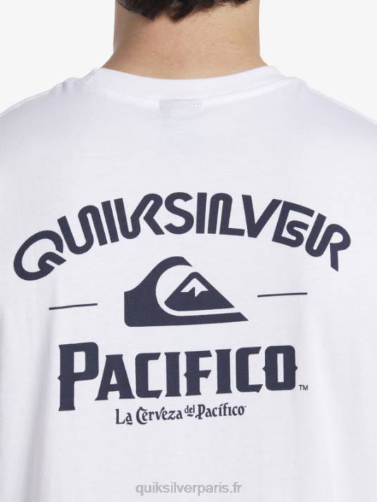 Hommes Quiksilver x Pacifico réservoir de tir droit D6PT3 blanc