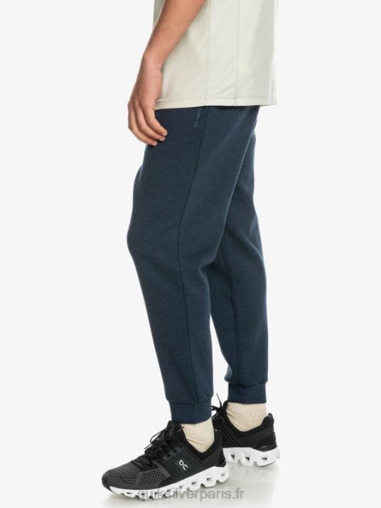 Hommes Quiksilver pantalon de jogging en molleton D6PT1722 insigne bleu chiné