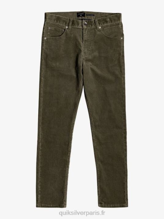 Hommes Quiksilver pantalon droit en velours côtelé kracker D6PT1606 kalamata