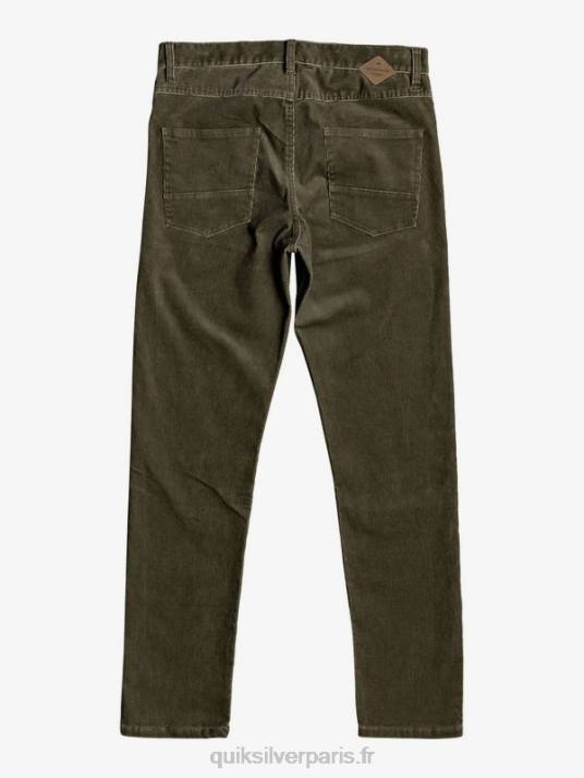 Hommes Quiksilver pantalon droit en velours côtelé kracker D6PT1606 kalamata