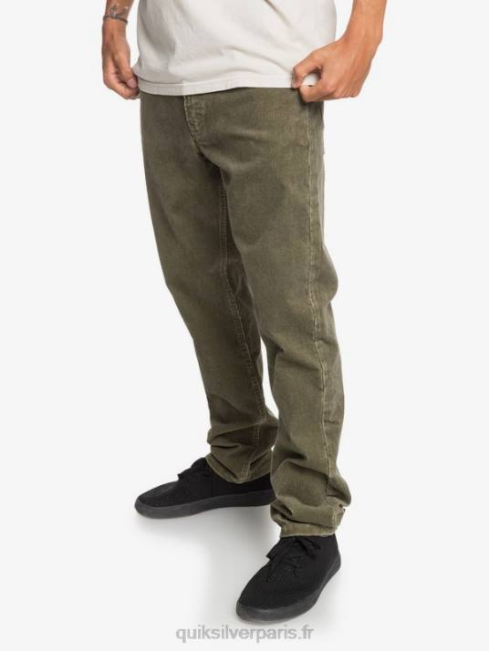 Hommes Quiksilver pantalon droit en velours côtelé kracker D6PT1606 kalamata